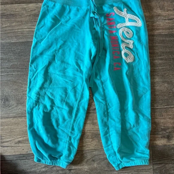 Aeropostale Pants Jumpsuits Aeropostale Santa Monica Teal Capri Sweatpants Poshmark